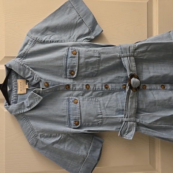 Sezane Jeannette 100% Cotton Short Sleeve Midi Dress - Picture 6 of 12